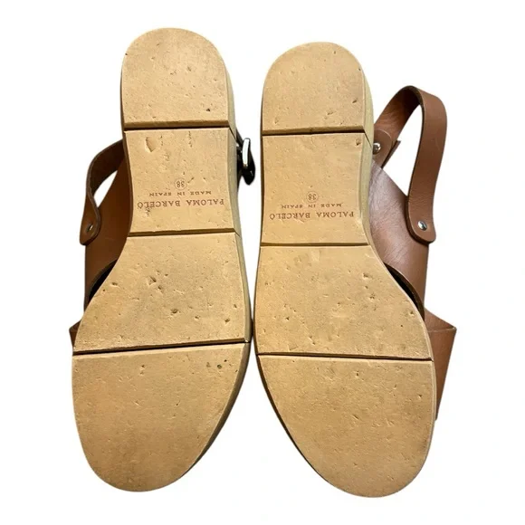 PALOMA BARCELÓ MADE IN SPAIN LEATHER STRAP PLATFORM SHOES SZ 38/9